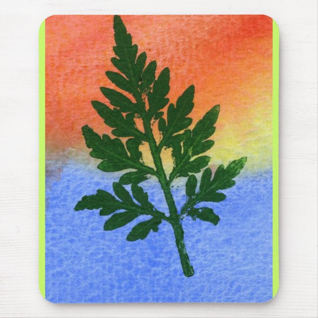 Tapis De Souris Feuilles Nature Imprime Mousepad (Devant)