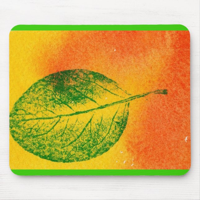Tapis De Souris Feuilles Nature Imprime Mousepad (Devant)