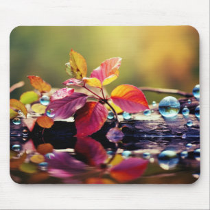 Tapis De Souris Feuilles paisible Nature sereine