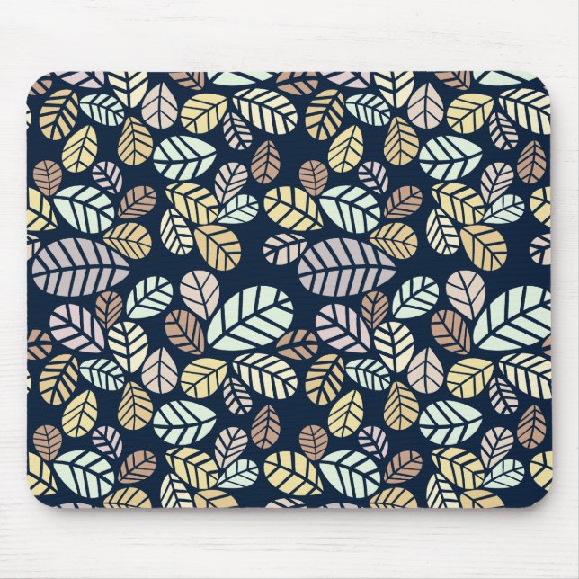 Tapis de souris Feuilles Pastel (Devant)