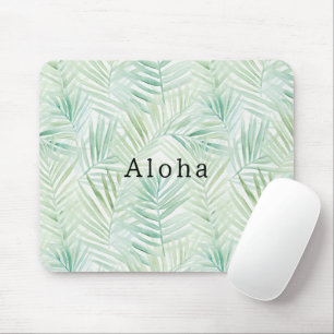 Tapis De Souris Feuilles Tropicales Vertes Aloha