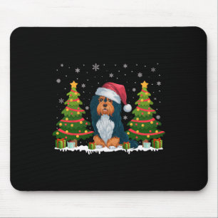 Tapis De Souris Feux d'arbre de Noël Chien Havanais Noël