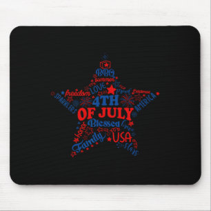Tapis De Souris Feux d'artifice 4 juillet Journée de la liberté pa