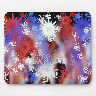 Tapis De Souris Feux d'artifice patriotiques Mousepad