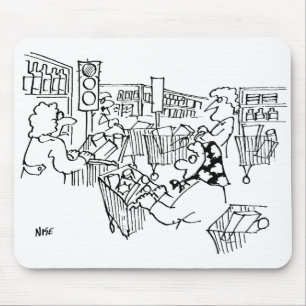 Tapis De Souris Feux de circulation dans un supermarché