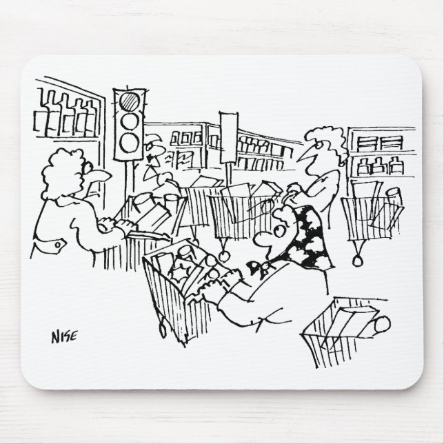 Tapis De Souris Feux de circulation dans un supermarché (Devant)