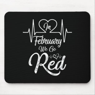 Tapis De Souris Février Nous allons Red American Heart Disease Awa