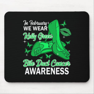 Tapis De Souris Février Nous Portons Kelly Vert Cancer des Voies B
