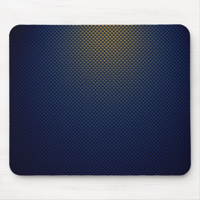 Tapis De Souris Fibre de carbone noir jaune bleu (Devant)
