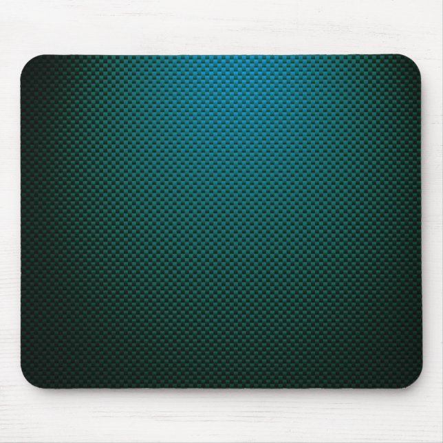 Tapis De Souris Fibre de carbone noir turquoise bleu (Devant)