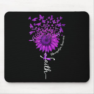 Tapis De Souris Fibromyalgie du tournesol papillon Sensibilisation
