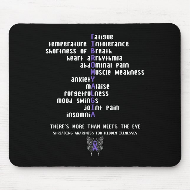 Tapis De Souris Fibromyalgie Sensibilisation Maladie chronique Cad (Devant)