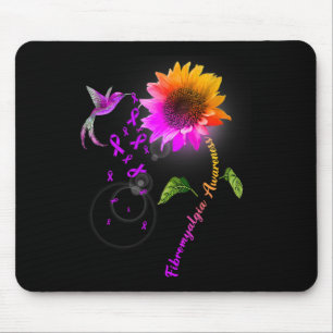 Tapis De Souris Fibromyalgie Sensibilisation Tournesol pourpre Hum