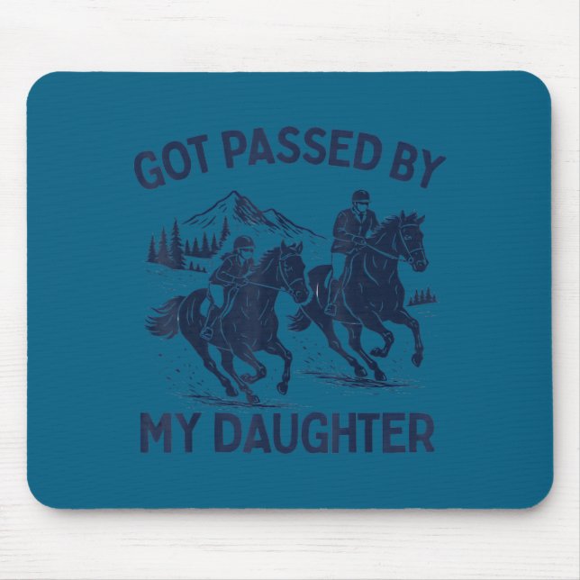 Tapis De Souris Fiché par ma fille Équitation Papa Équestre (Devant)