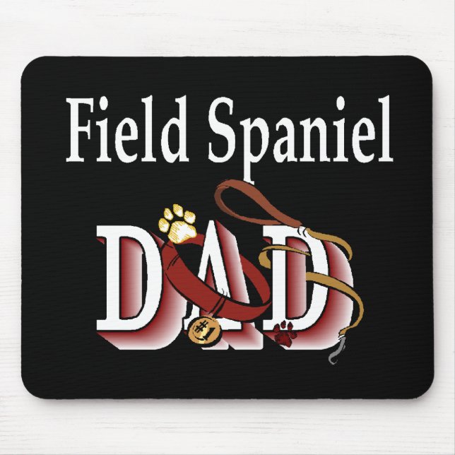Tapis De Souris Field Spaniel Papa Cadeaux (Devant)