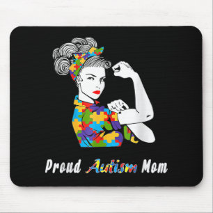 Tapis De Souris Fier Autisme Maman Journée mondiale de la Sensibil