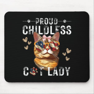 Tapis De Souris Fier Chat sans enfant Lady Chat Maman Amoureux