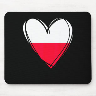 Tapis De Souris Fier d'être polonais j'aime varsovie drapeau de la