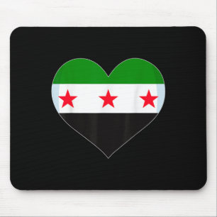 Tapis De Souris Fier drapeau syrien Vintage sans Syrie Heart Love 
