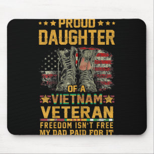 Tapis De Souris Fier Fille Du Vietnam Vétérinaire Patriotique Vété
