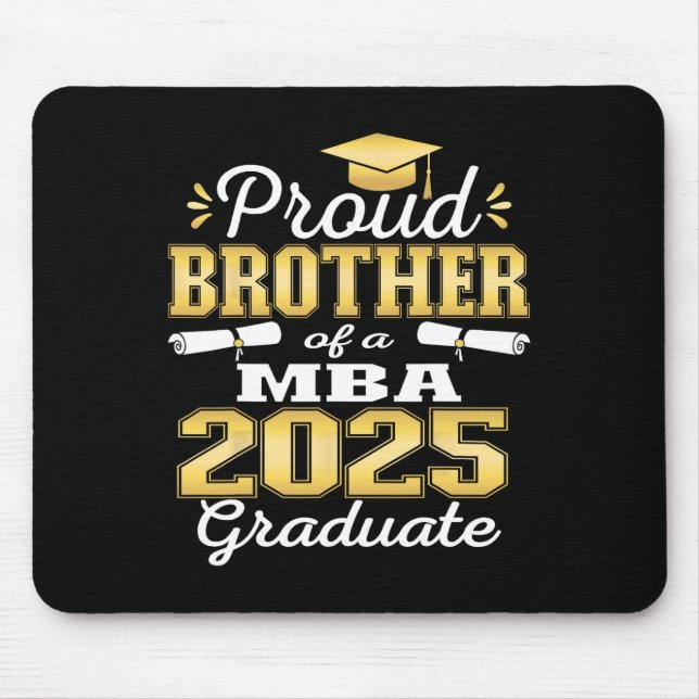 Tapis De Souris Fier Frère De Cl De 2025 M Famille Graduate Gradua (Devant)