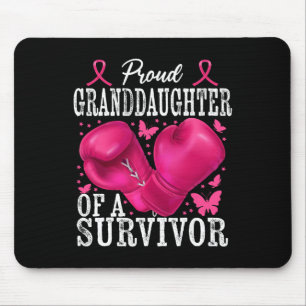 Tapis De Souris Fier grand-fille survivant Cancer du sein Boxe