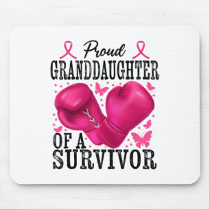 Tapis De Souris Fier grand-fille survivant Cancer du sein Boxe
