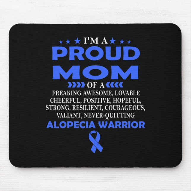 Tapis De Souris Fier Maman De Alopecia Warrior T (Devant)