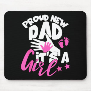 Tapis De Souris Fier Nouveau Papa C'est Une Fille Drôle Grossesse