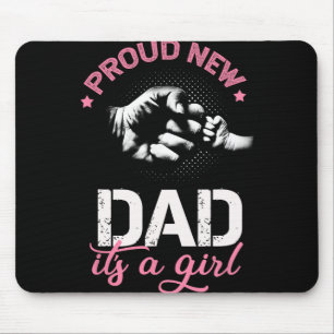Tapis De Souris Fier Nouveau Papa C'est Une Fille Promu Papa Tee G