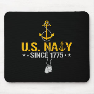 Tapis De Souris Fier orgueilleux vétéran de la marine depuis 1775 