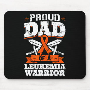Tapis De Souris Fier Papa D'Une Leucémie Guerrier Daddy Awareness