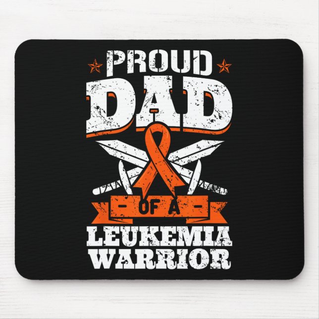 Tapis De Souris Fier Papa D'Une Leucémie Guerrier Daddy Awareness  (Devant)