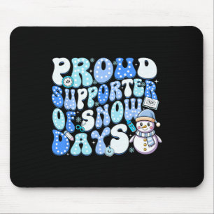 Tapis De Souris Fier soutien des journées de neige Prof drôle _2