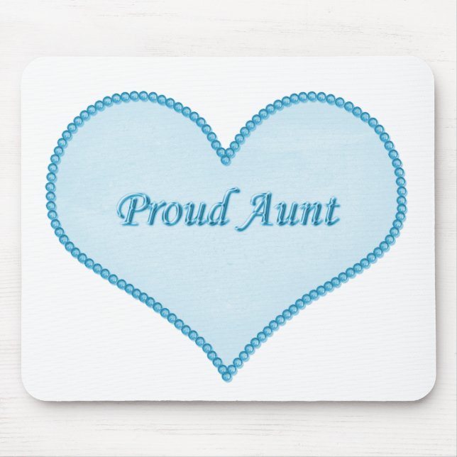 Tapis De Souris Fier Tante Mousepad, Bleu (Devant)