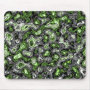 Tapis De Souris Fier trippy grunge funky abstrait agender Pride