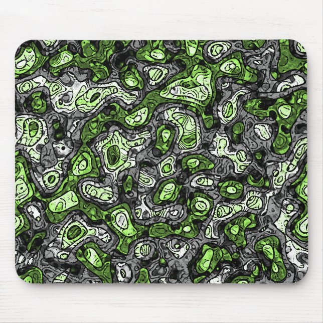 Tapis De Souris Fier trippy grunge funky abstrait agender Pride (Devant)