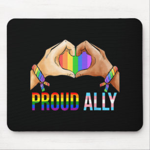 Tapis De Souris Fière Ally Pride LGBT Drapeau Transgenre Coeur Gay