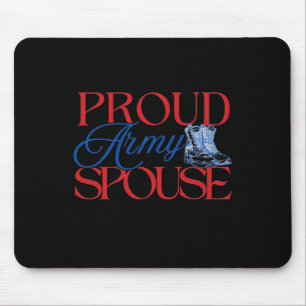 Tapis De Souris Fière épouse de l'armée - Mari de femme de l'armée