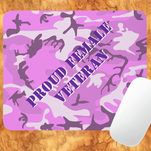 Tapis De Souris Fière Femme Vétérinaire Rose Violet Camo Pad