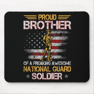 Tapis De Souris Fière Frère Du Soldat De La Garde Nationale Ancien