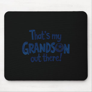 Tapis De Souris Fière grand-mère de football Grand-père C'est mon