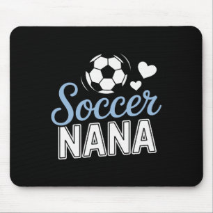 Tapis De Souris Fière grand-mère de soccer soutenant ses petits-en