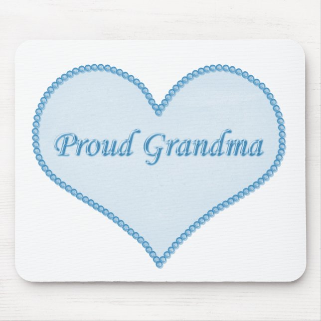 Tapis De Souris Fière Grand-mère Mousepad, Bleu (Devant)