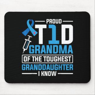 Tapis De Souris Fière grand-mère T1d grand-parent diabète de type