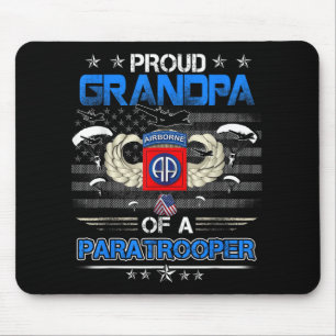 Tapis De Souris Fière Grand-Père D'Un 82E Parachutisme Aérien De L
