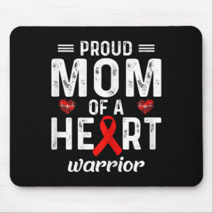 Tapis De Souris Fière Maman D'Un Coeur Guerrier Maladie Cardiaque