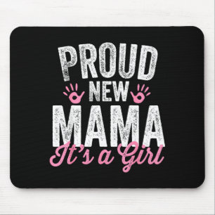 Tapis De Souris Fière nouvelle maman C'est une fille Mère bientôt