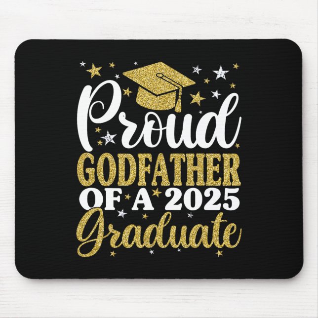 Tapis De Souris Fière Parrain D'Un Diplôme De 2025 Fami (Devant)