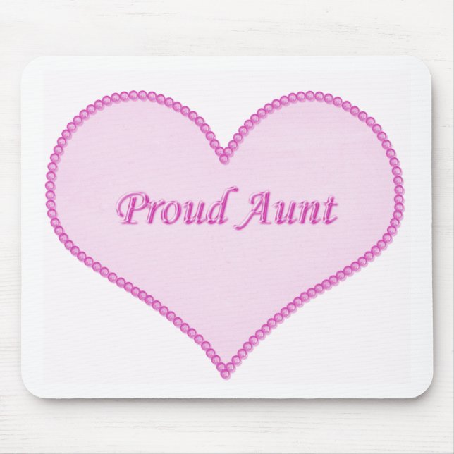 Tapis De Souris Fière Tante Mousepad, Rose (Devant)